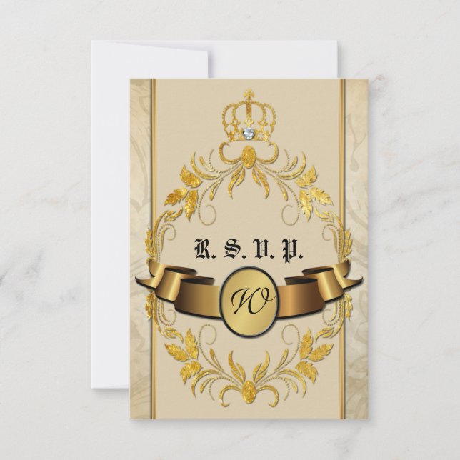 Fairy Tale Wedding RSVP Card Karte (Vorderseite)