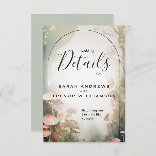 Fairy Tale Woodland Fairycore Romance Begleitkarte (Vorne/Hinten)