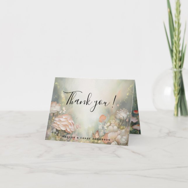 Fairy Tale Woodland Fairycore Romance Dankeskarte (Vorderseite)