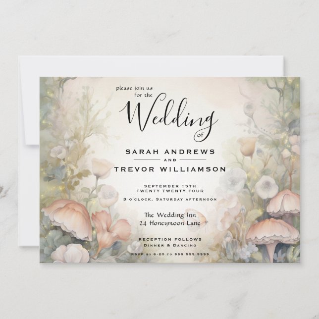 Fairy Tale Woodland Fairycore Romance Einladung (Vorderseite)