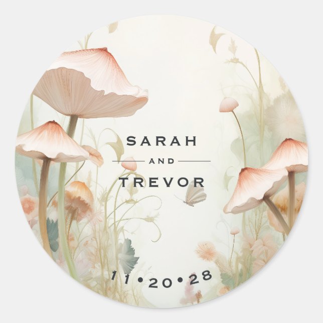 Fairy Tale Woodland Fairycore Romance Runder Aufkleber (Vorderseite)