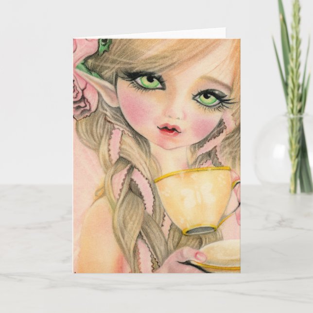 Fairy Tee Party Fantasy Card Karte (Vorderseite)