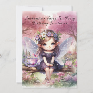 Fairy Tee Party tabletop Sign Einladung