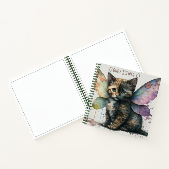 Fairy Tortoiseshell Kitten Spiral Notebook Notizbuch (Innenseite)