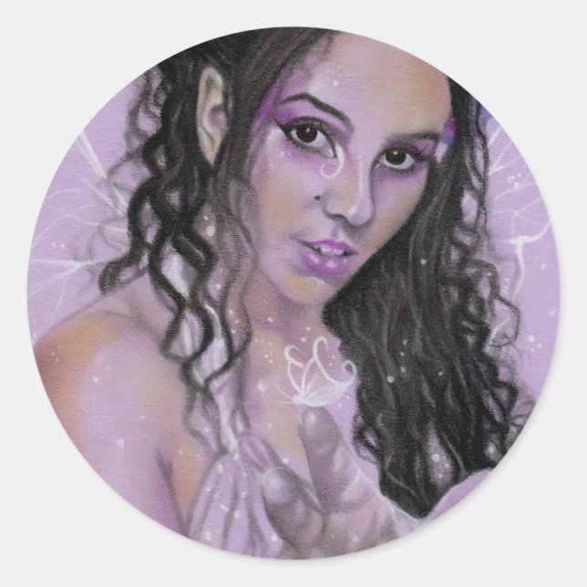 Fairy-Touch-Aufkleber Runder Aufkleber (Vorderseite)