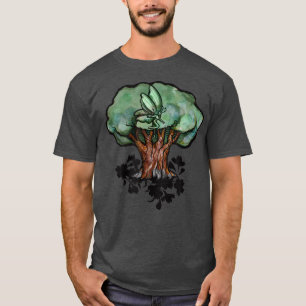 Fairy Tree Art green nature lovers fairies druid d T-Shirt