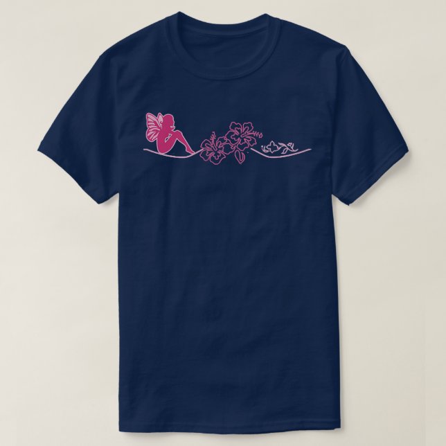 Fairy Tribal Artwork Thibiscus and fairies  T-Shirt (Design vorne)