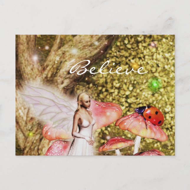 Fairy und die Ladybug-Postkarte Postkarte (Vorderseite)