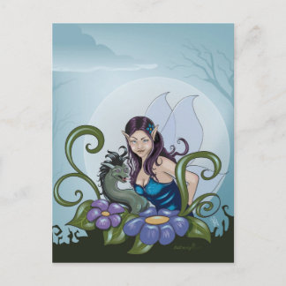 Fairy und Dragon Postkarte