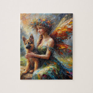 Fairy und German Shepherds Puppy Puzzle