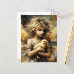 Fairy und ihr Buff Chick Postkarte