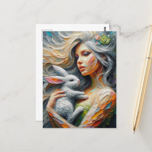 Fairy und ihr Bunny Postkarte