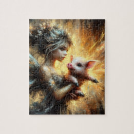 Fairy und ihr Piglet Puzzle