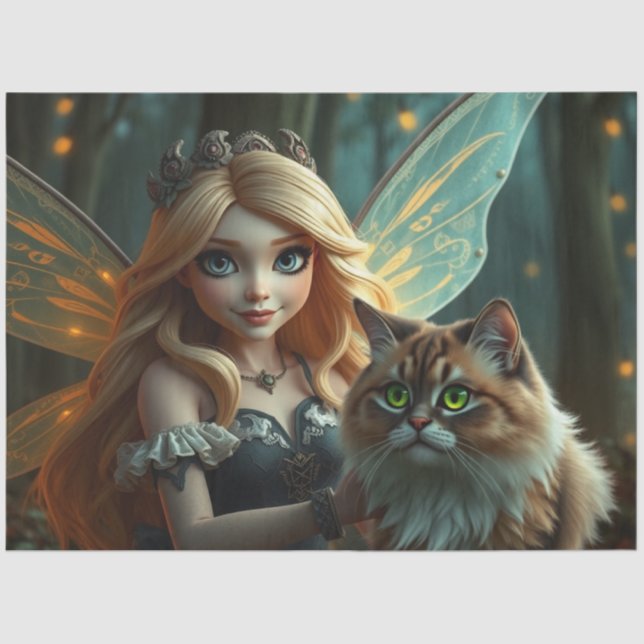 Fairy und ihre Katze, Seidenpapier (Vorderseite)