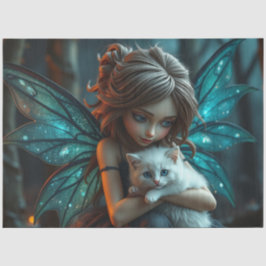 Fairy und ihre Katze Seidenpapier