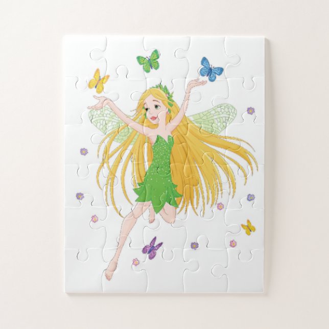 Fairy und Schmetterlinge Puzzle (Vertikal)