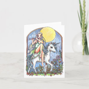 Fairy und Unicorn Dankeskarte