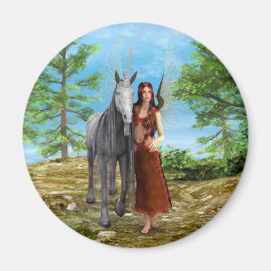 Fairy und Unicorn Magnet