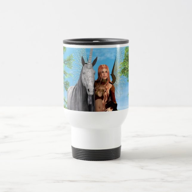 Fairy und Unicorn Reisebecher (Mittel)