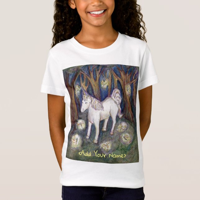 Fairy Unicorn Forest Fantasy Art Custom T - Shirt (Vorderseite)