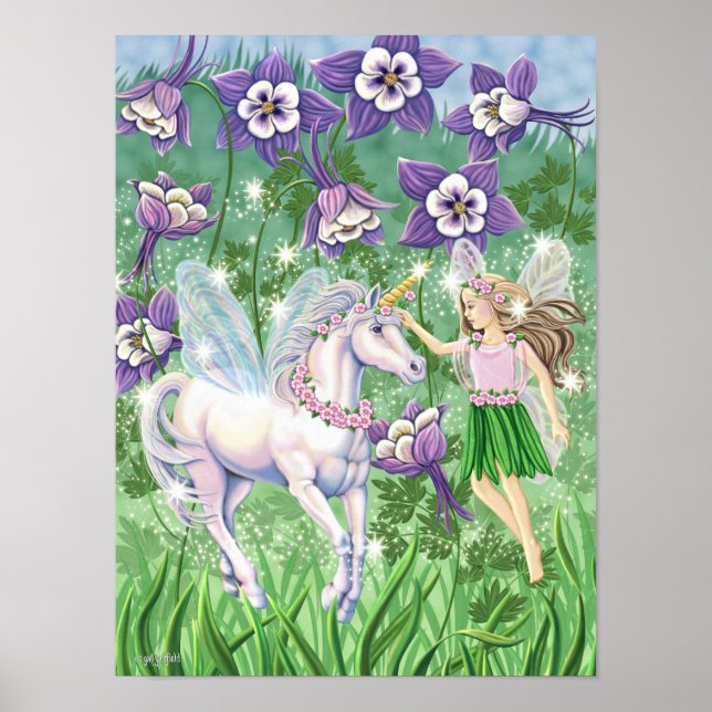 Fairy Unicorn Miniposter Poster (Vorne)