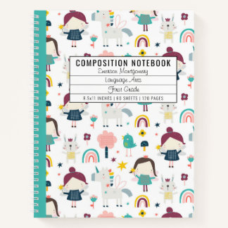 Fairy Unicorn Pattern Kid's Notizbuch