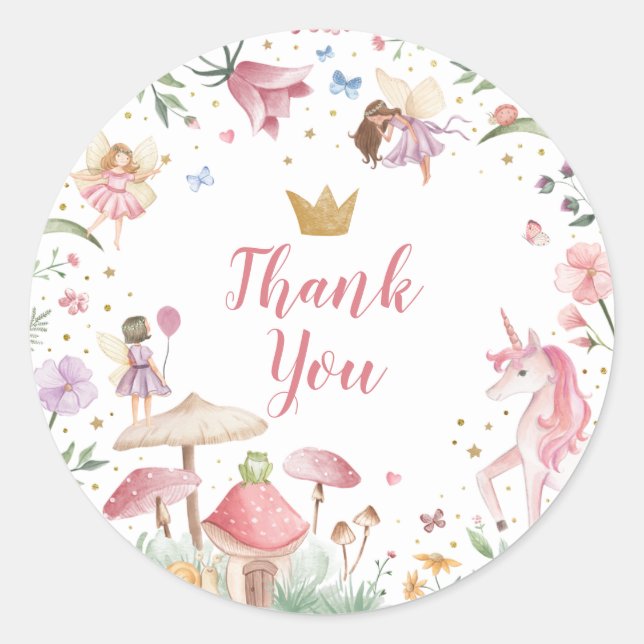 Fairy Unicorn Stickers (Vorderseite)