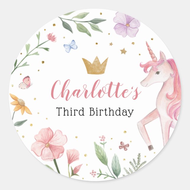 Fairy Unicorn Stickers (Vorderseite)