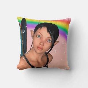 Fairy unter Rainbow Kissen