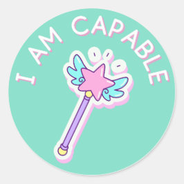 Fairy Wand Affirmation Classic Round Sticker