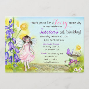 Fairy Whimsical Fantasy Geburtstagsparty Einladung