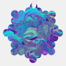 fairy wing artglass - blues and purples : ornament karte