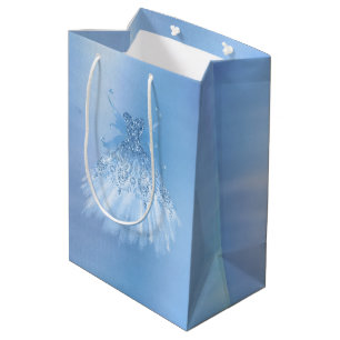 Fairy Wing Ice Gown   Frost Blue Iridescent Sheen Mittlere Geschenktüte