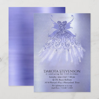 Fairy Wing Lavender Gown | Lila Iridescent Sheen Einladung