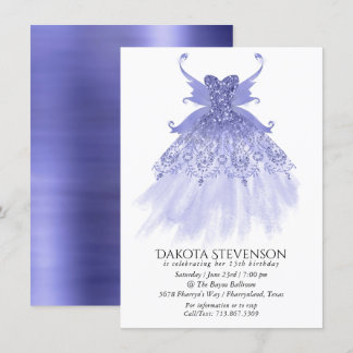 Fairy Wing Lavender Gown | Lila Iridescent Sheen Einladung