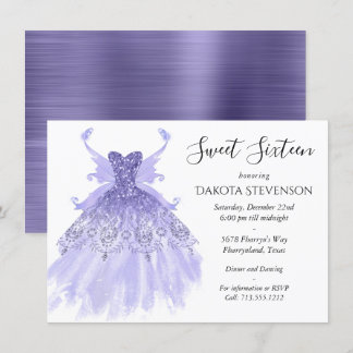 Fairy Wing Lavender Gown | Lila Iridescent Sheen Einladung