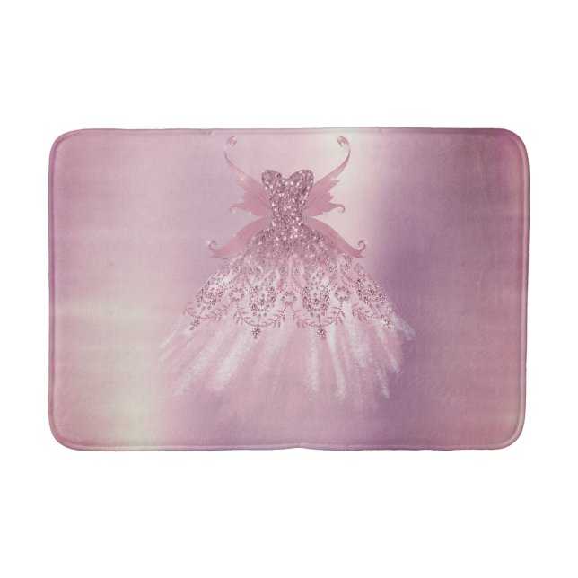Fairy Wing Mauve Gown | Luxuriöse Dusty Pink Sheen Badematte (Vorderseite)