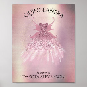 Fairy Wing Mauve Gown   Luxuriöse Dusty Pink Sheen Poster