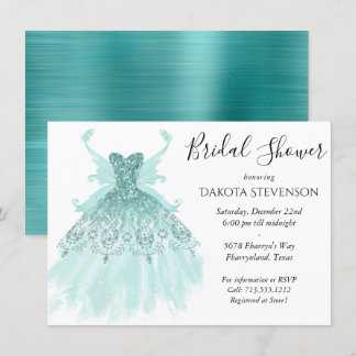 Fairy Wing Mind Gown | Luxe Pearl Green Aqua Sheen Einladung