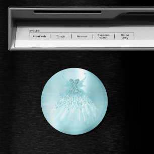 Fairy Wing Mind Gown Luxe Pearl Green Aqua Sheen Magnet