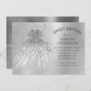 Fairy Wing Silver Gown   Platinfolien Imitate Shee Einladung