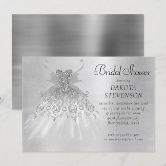 Fairy Wing Silver Gown | Platinfolien Imitate Shee Einladung
