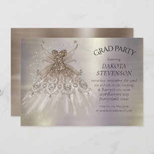 Fairy Wing Taupe Gown   Champagne Elegant Sheen Einladung