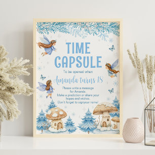 Fairy Winter Garden Geburtstagsparty Time Kapsel Poster