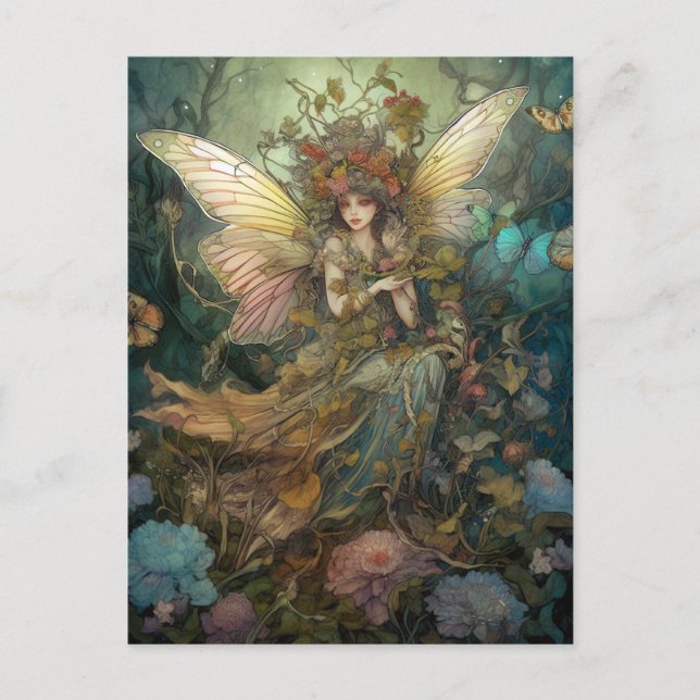 Fairy Woman Fantasy Art Postkarte (Vorderseite)