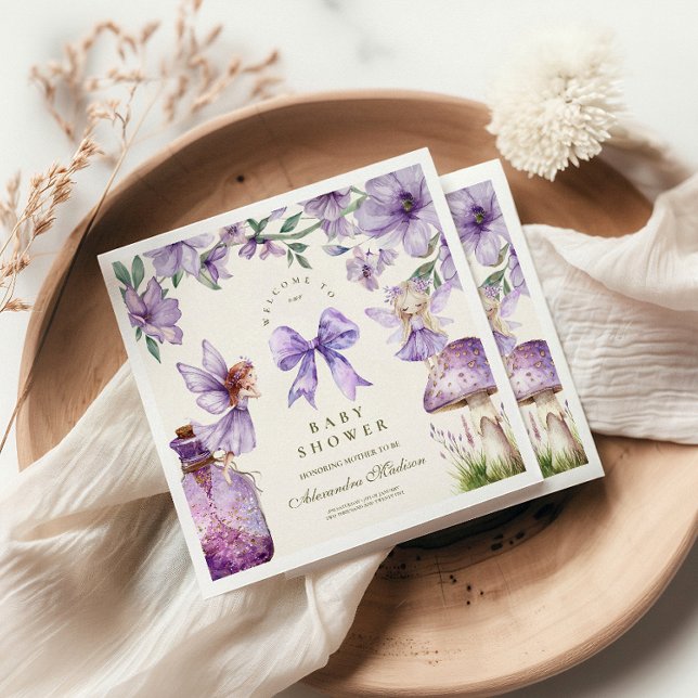 Fairy Woodland Girl Baby Dusche Serviette (Von Creator hochgeladen)