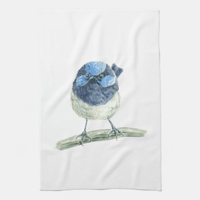 Fairy Wren Geschirrtuch (Vertikal)