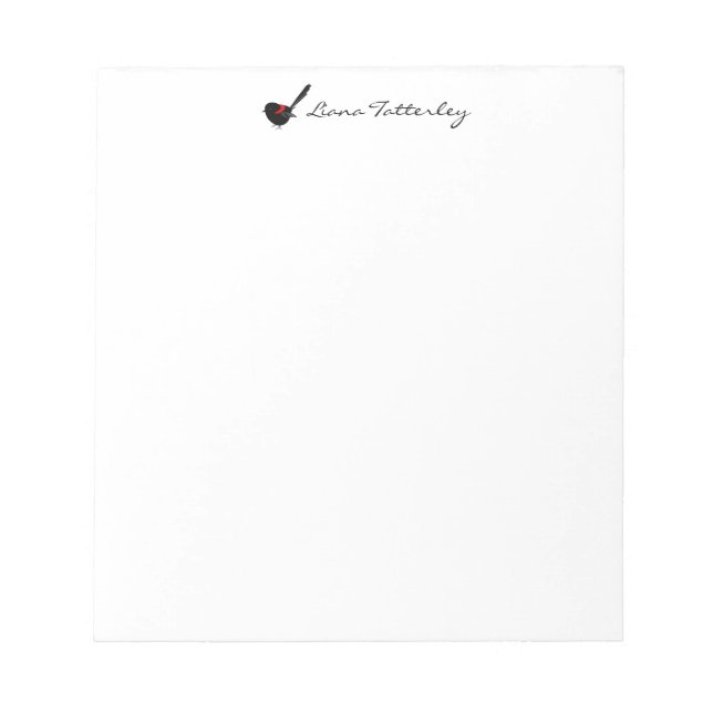 Fairy Wren Notizblock (Vorderseite)