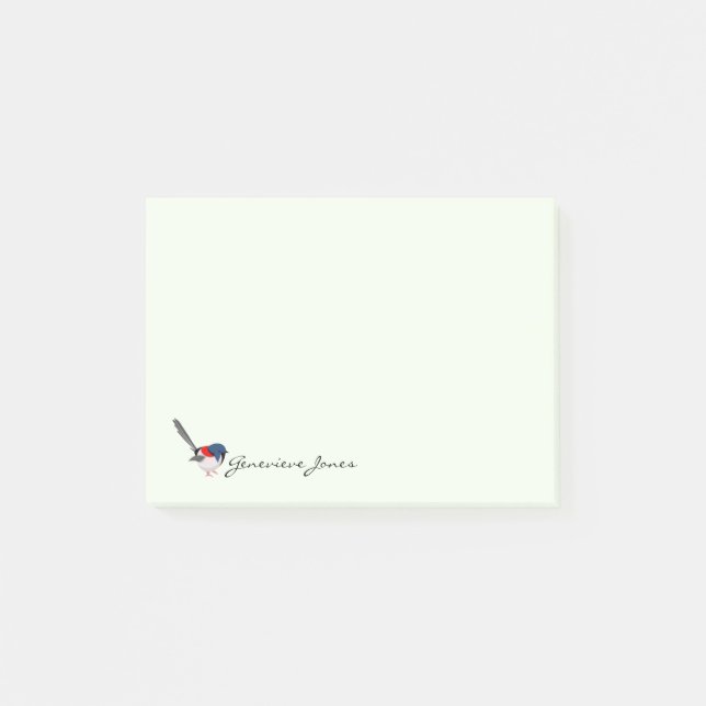 Fairy Wren Post-it Klebezettel (Vorderseite)