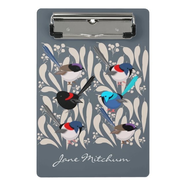 Fairy Wrens Mini Klemmbrett (Vorderseite)